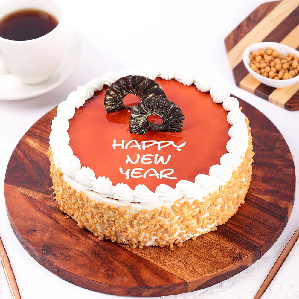New Year Butterscotch Delight Cream Cake