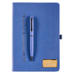 Blue Diary with Pen Holder Set