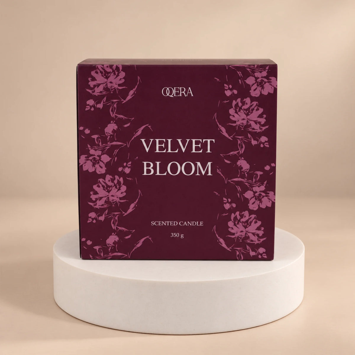 Luxury Scented Candle – 350g | Velvet Bloom & Golden Resin