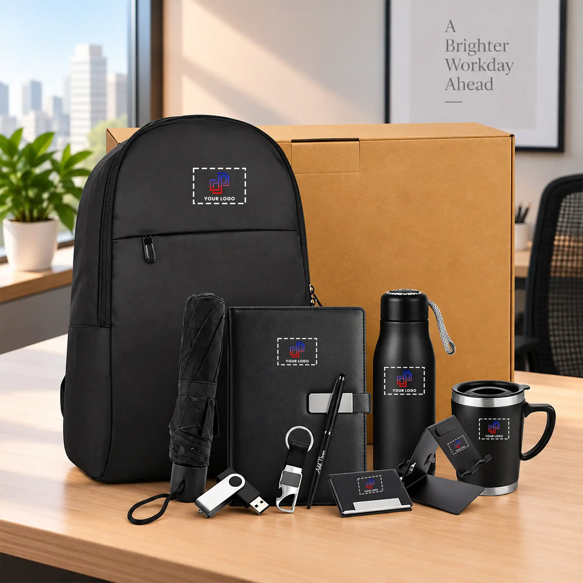 Premium 7-in-1 Backpack Corporate Gift Set