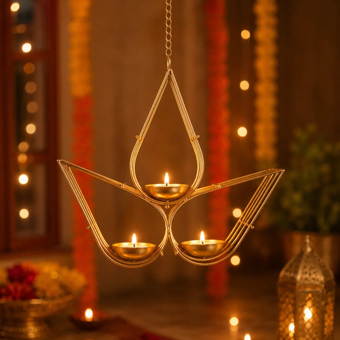 Hanging Diya with T-Lights
