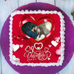 Valentine Love Photo Cake for Celebrations
