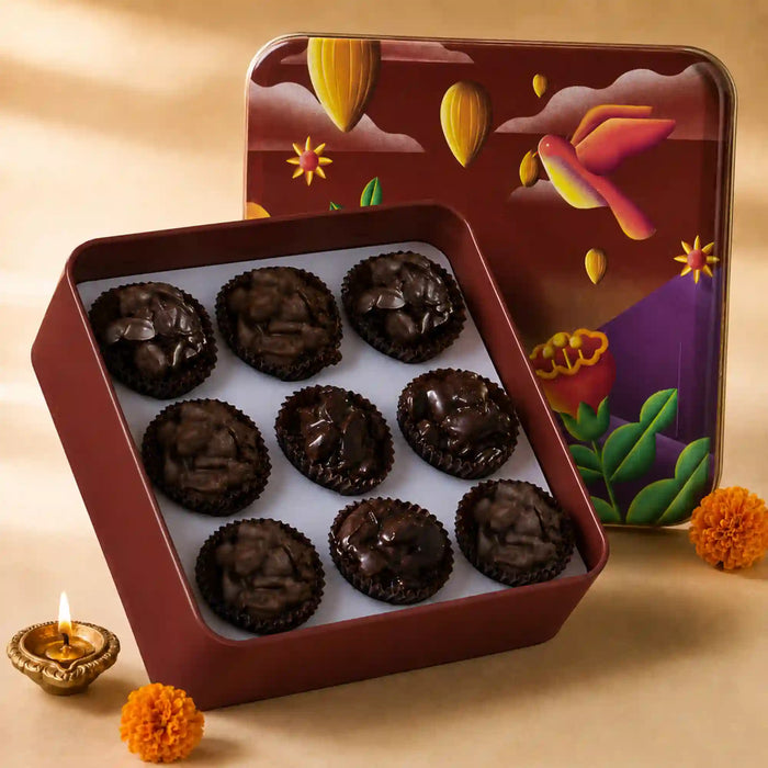 Almond Rocks – Dark Chocolate Coated Almonds | Box of 9 & 16