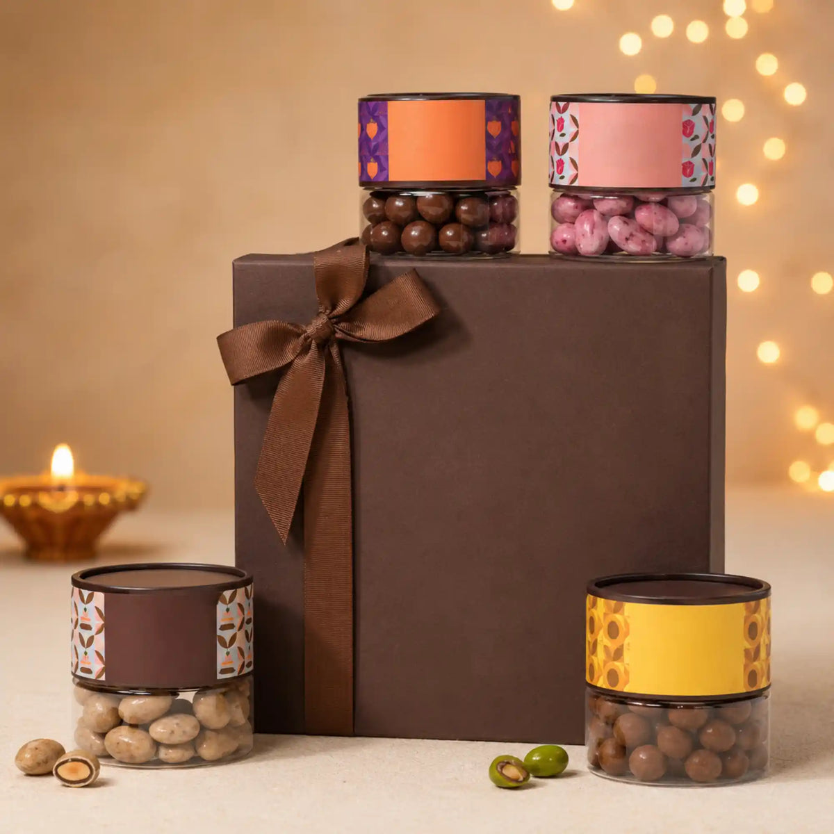 Box of 4 Dragees – Premium Assorted Chocolate-Coated Nuts