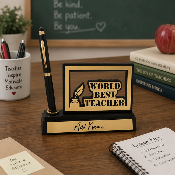 Teachers Day Desk Frame with Pen Holder