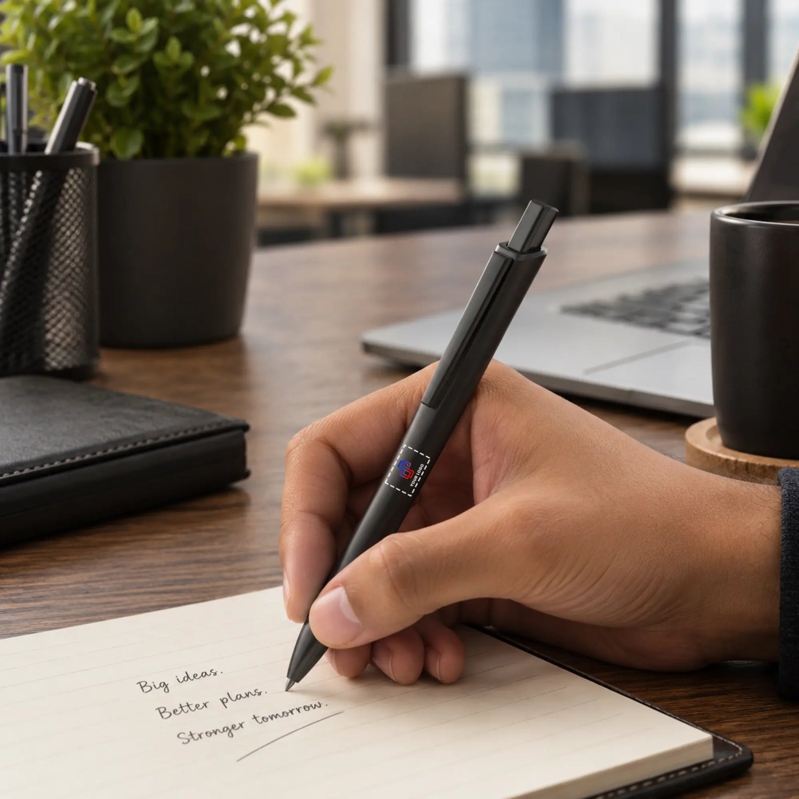 Plastic Body Steel Tip Click-Action Pen