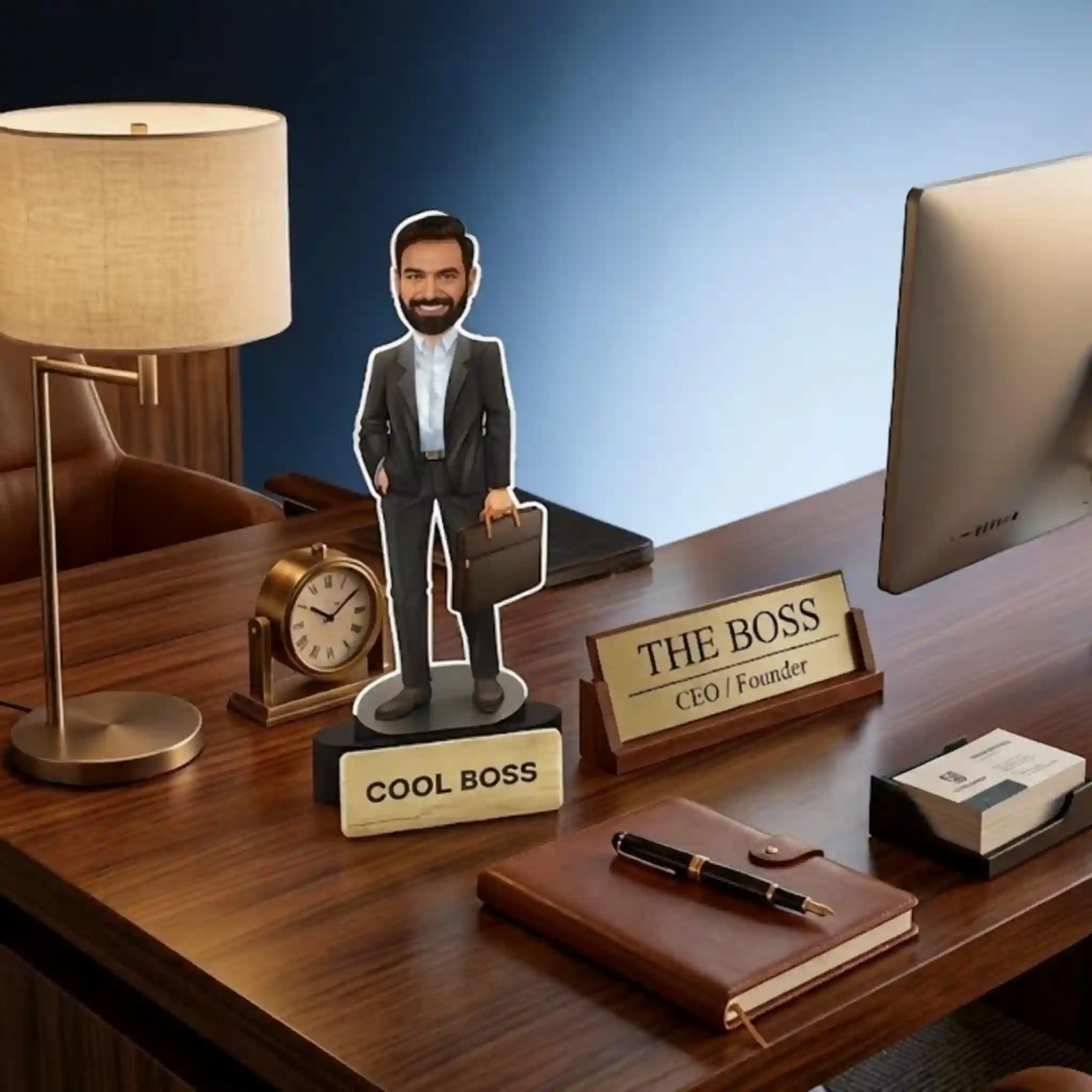 Cool Boss caricature fun unique custom artwork and personalized boss caricature