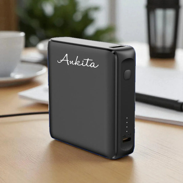 standing close shot EnFast Ace pocket powerbank 10000 mAh compact custom charger and personalized tech gifts