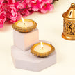 Floral Metal candle (2 units)