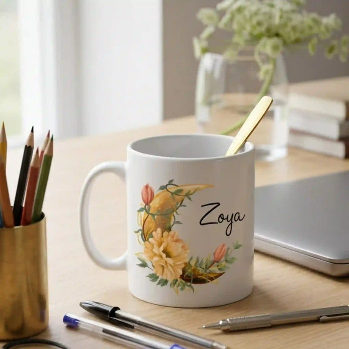 Floral Moon Kids Mug