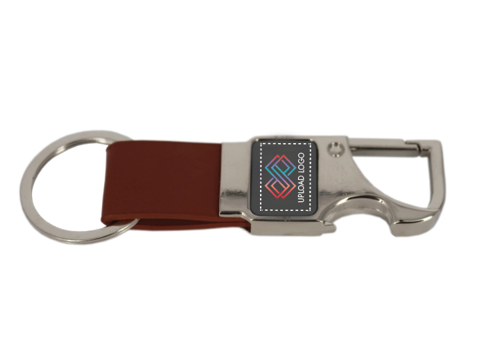 Key Chain with Bottle Opener Brown