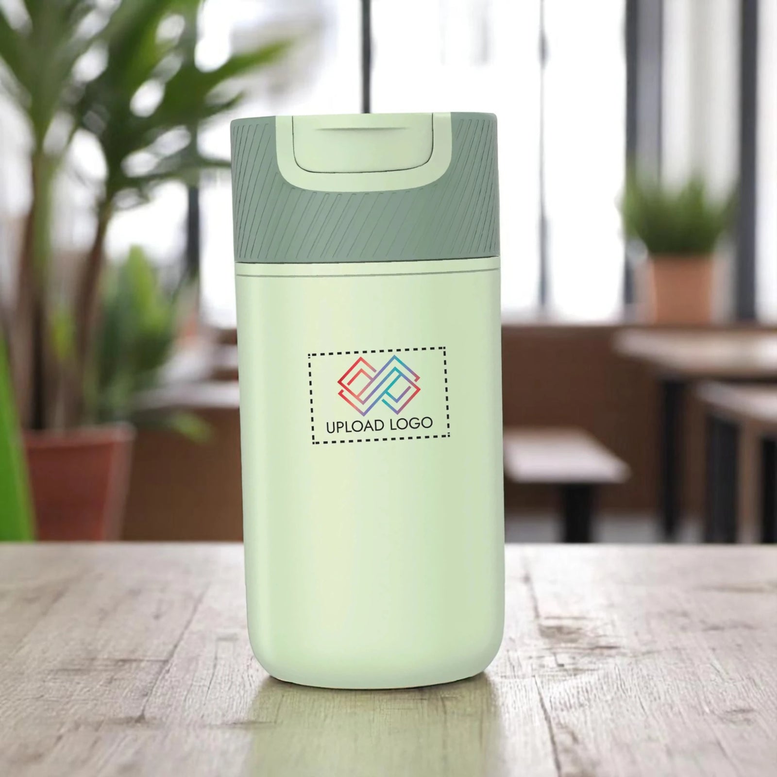 Zebra Spill-Proof Suction Mug (370 ml) Green