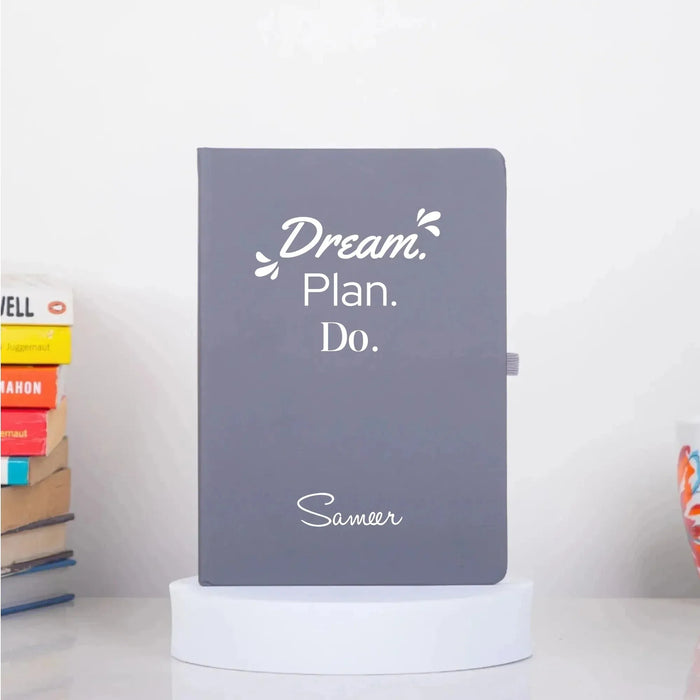 Dream Plan Do Grey Personalized Diary