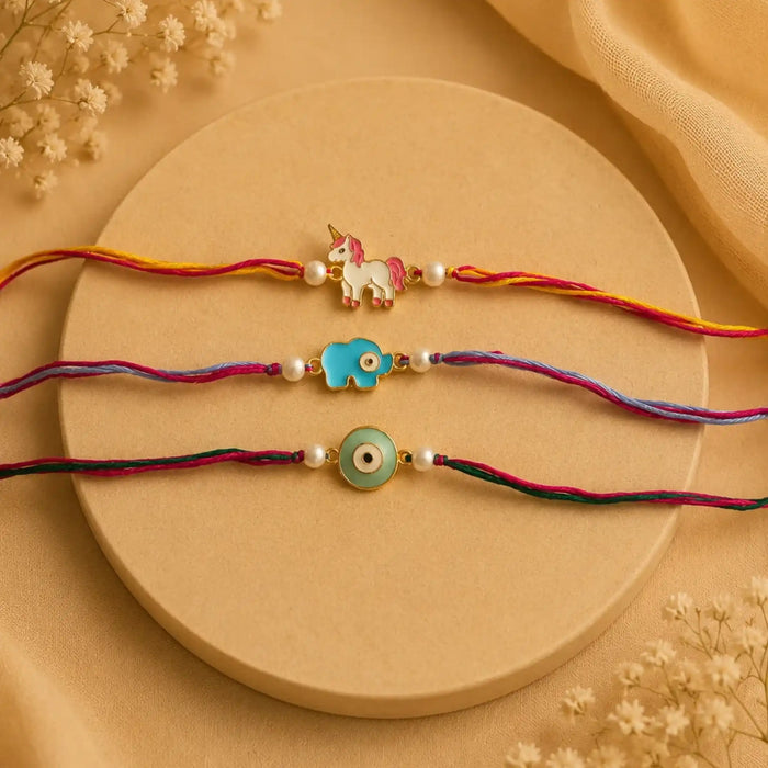 Kids Rakhi Set of 2 – Assorted Threads