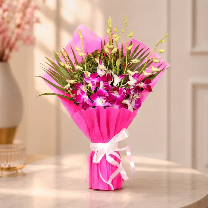 Mesmerizing Purple Orchid Bouquet
