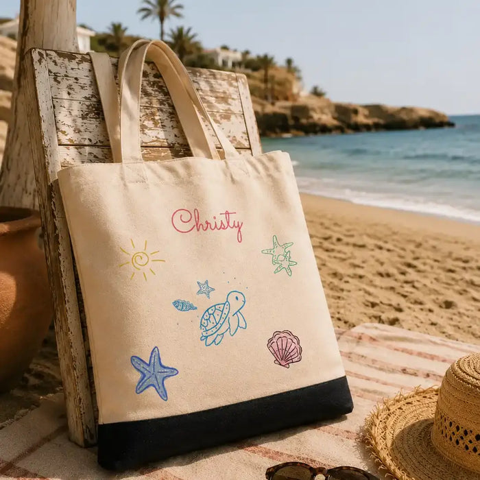 Ocean Whimsy Personalised Tote Bag