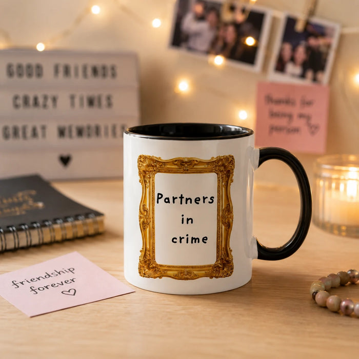 Partners in Crime Vintage Frame Ceramic Mug