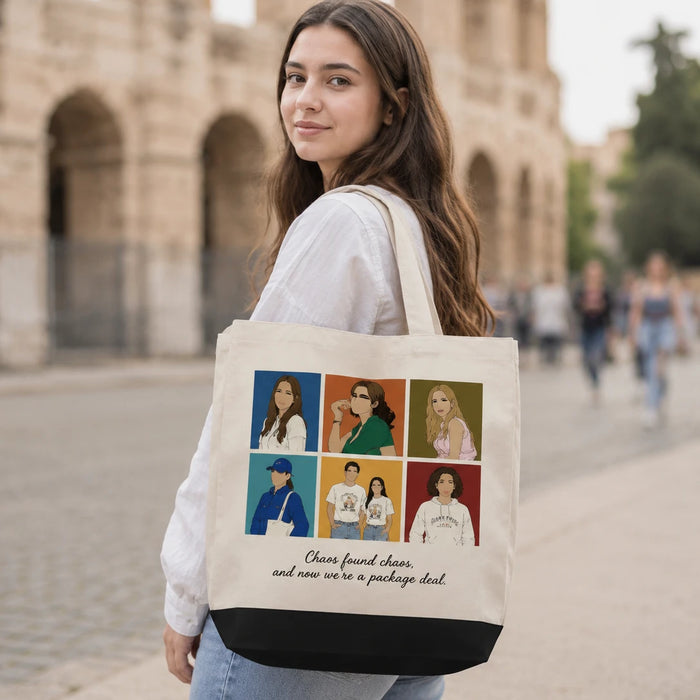 Personalized Illustrated Friends Tote Bag