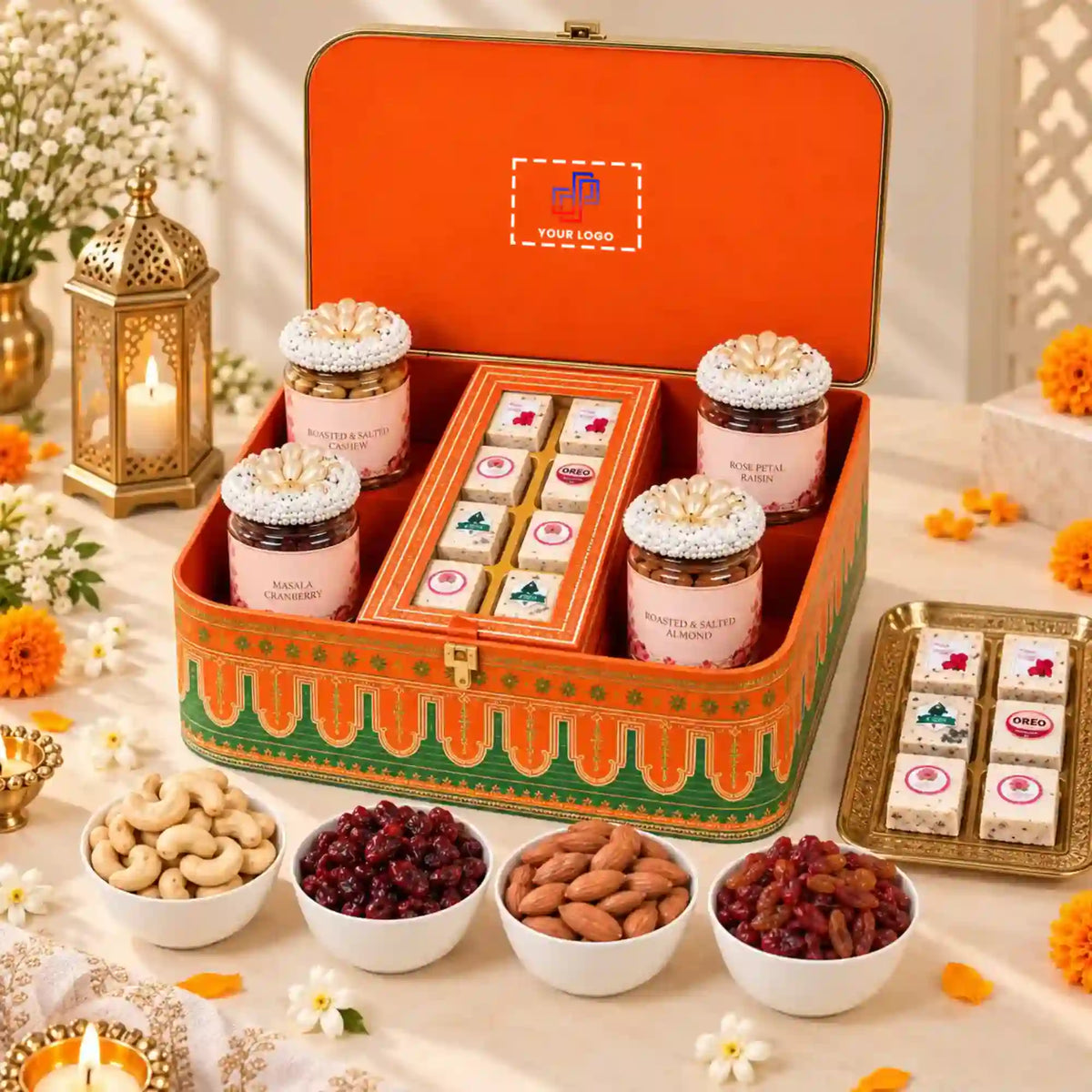 Opulence Festive Dry Fruit & Mithai Hamper