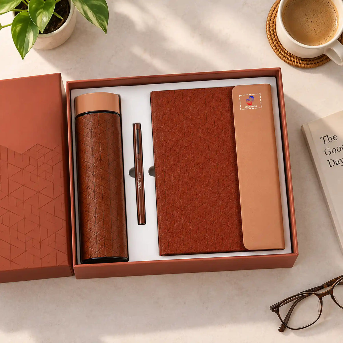 Premium Diary, Pen & Bottle Corporate Gift Set