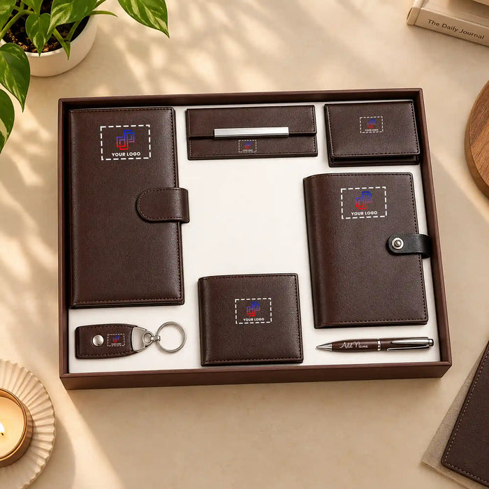 Premium 8-in-1 Leather Corporate Gift Set