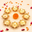 Set of 8 Mini Lotus Candles