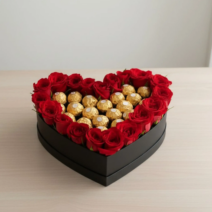 Sweetheart Symphony Heart-Shaped Chocolate Gift