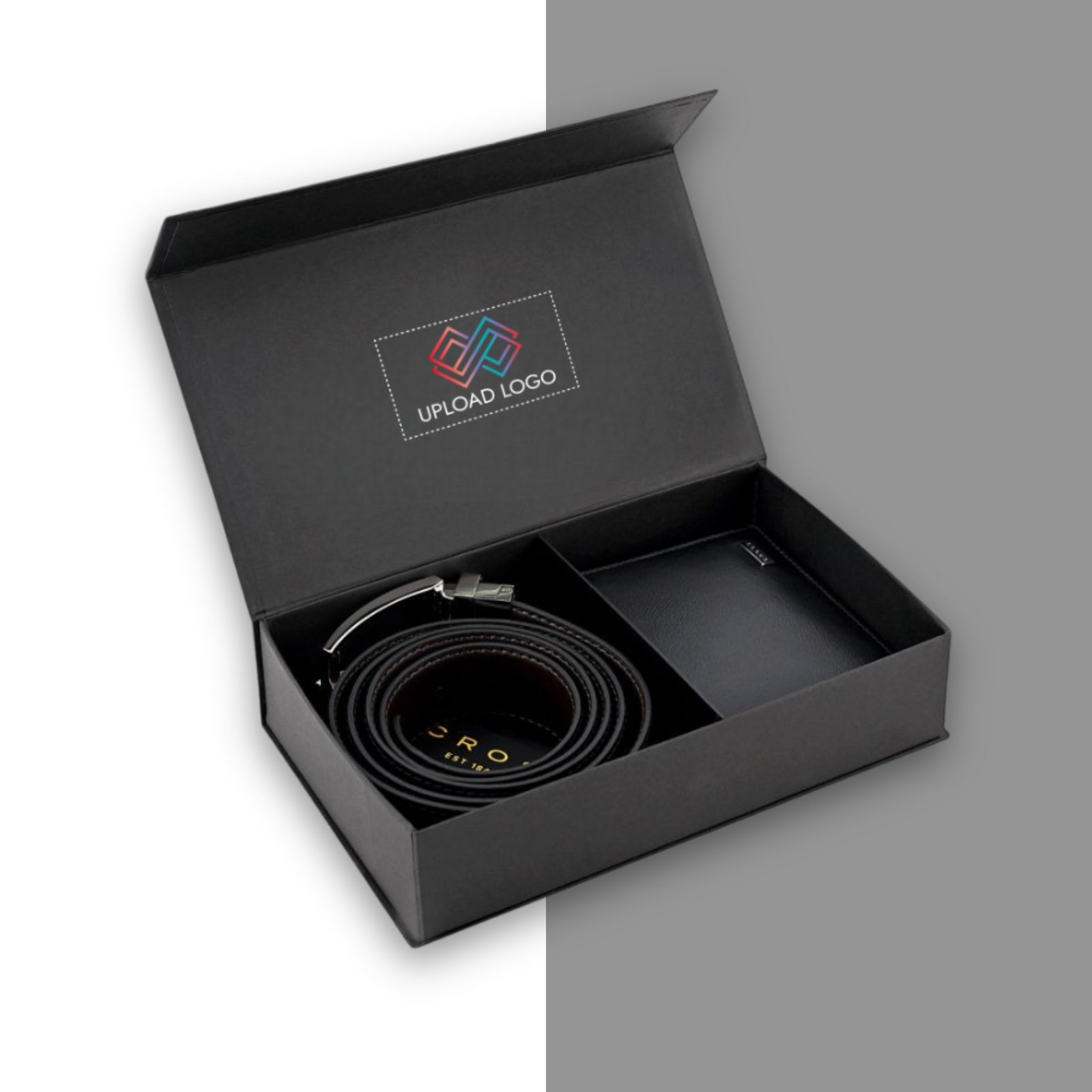 Bi-Fold Wallet With Reversible Belt Black