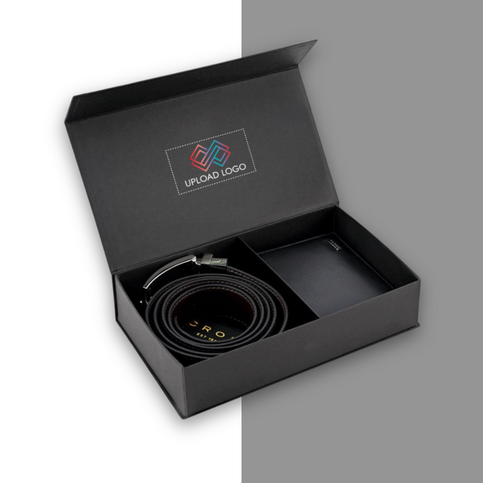 Bi-Fold Wallet With Reversible Belt Black