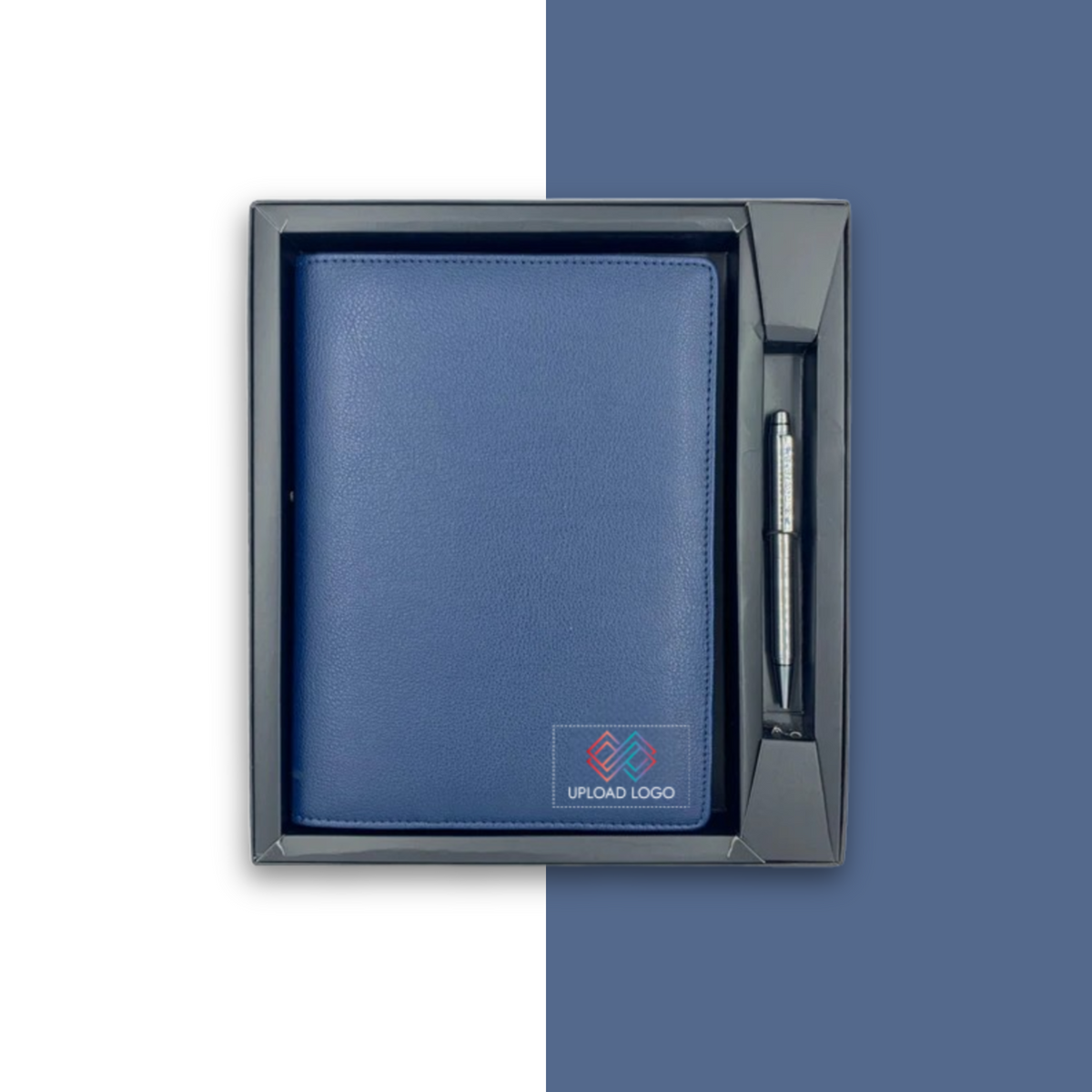 Navy Liam Planner Diary with Metal Pen Navy Blue