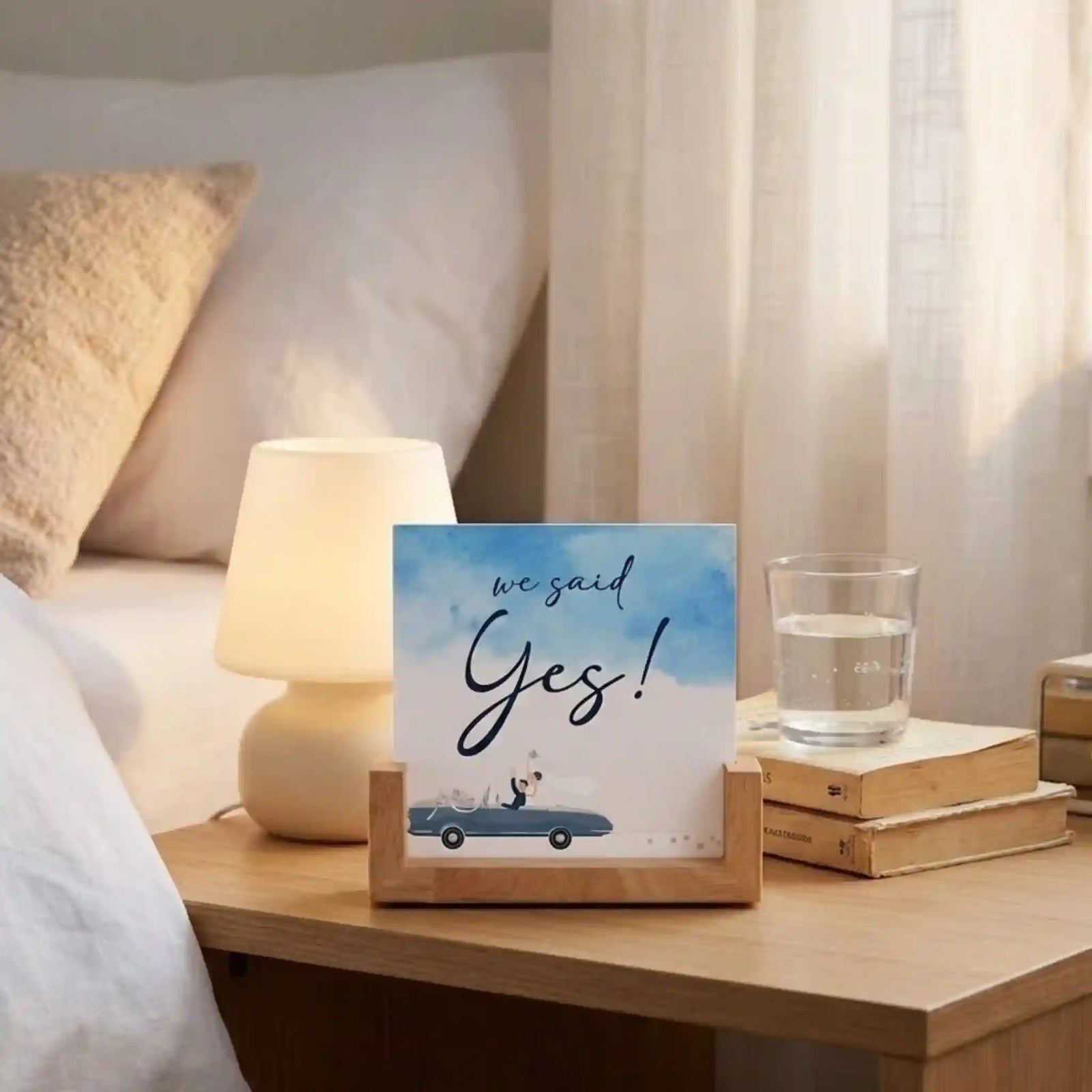 We Said Yes Personalized Acrylic Frame beautiful custom display and personalized engagement acrylic frame