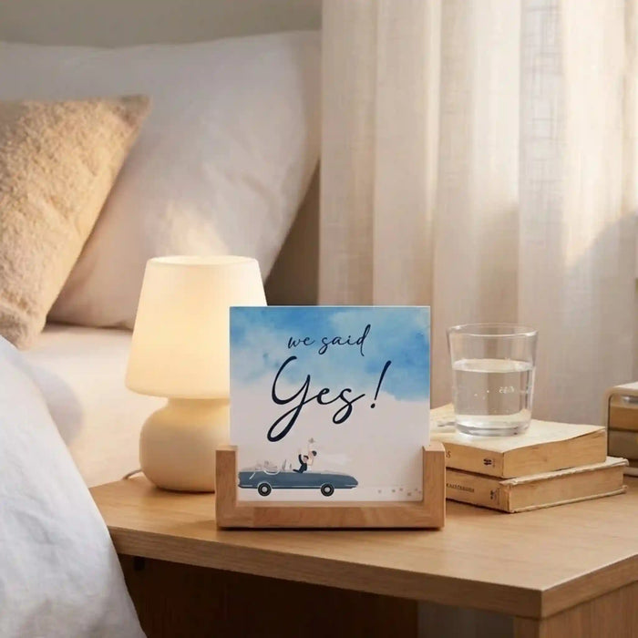 We Said Yes Personalized Acrylic Frame beautiful custom display and personalized engagement acrylic frame