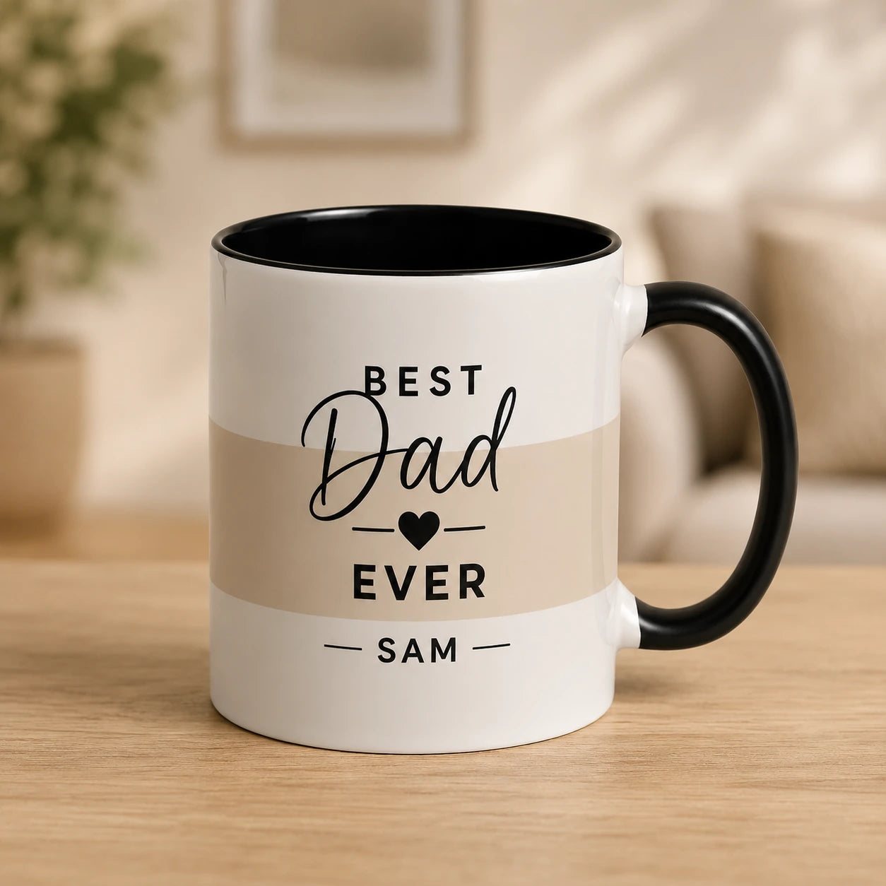 Best Dad Ever Personalized Two Tone Mug