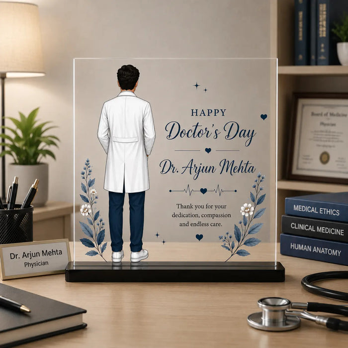 Personalized Male Doctor Acrylic Plaque
